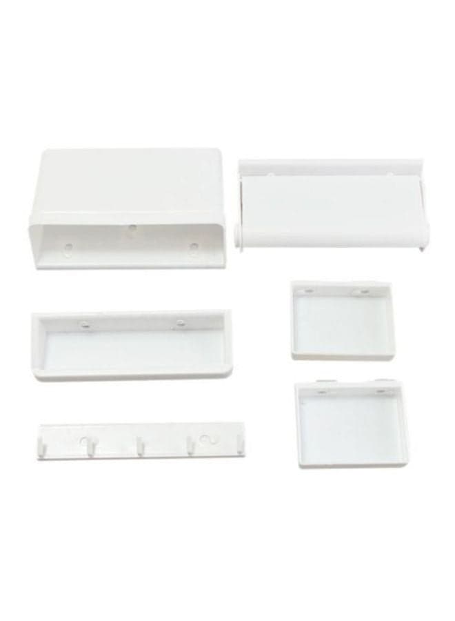 5-In-1 Magnetic Storage Rack White 7.5x13cm