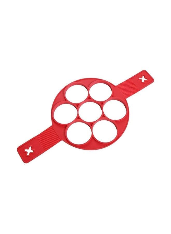 Silicone Flip Pancake Pan Mould Red 3.8x11.5x5inch