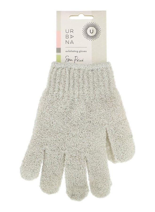 Pair Of Urbana Spa Prive Exfoliating Gloves White