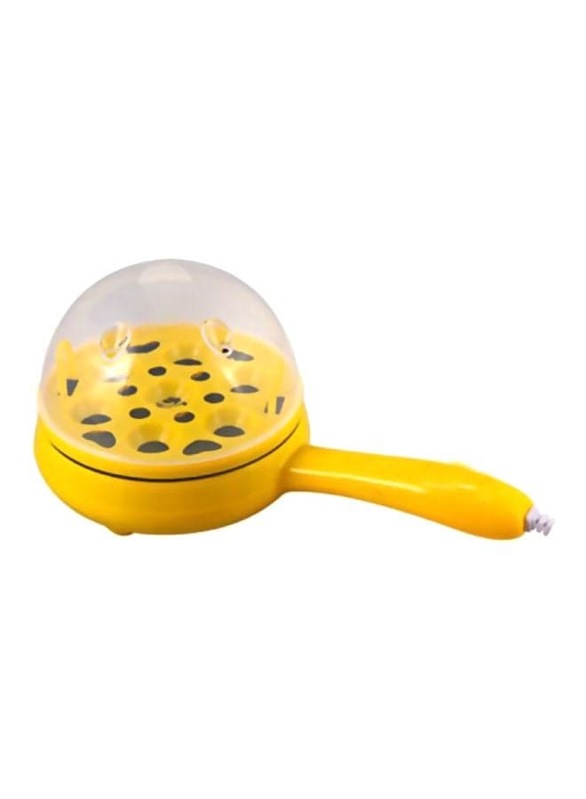 Electric Egg Fry Pan With 7 Egg Steamer 350 W X2-63L1-NI6X Yellow/Grey/Clear