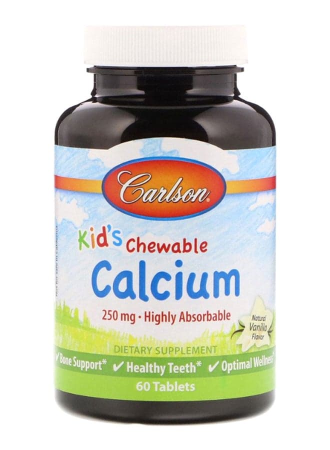 Natural Vanilla Chewable Calcium - 60 Tablets
