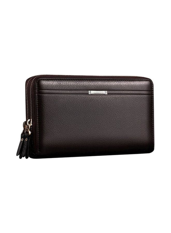 Multifunctional Leather Wallet Brown