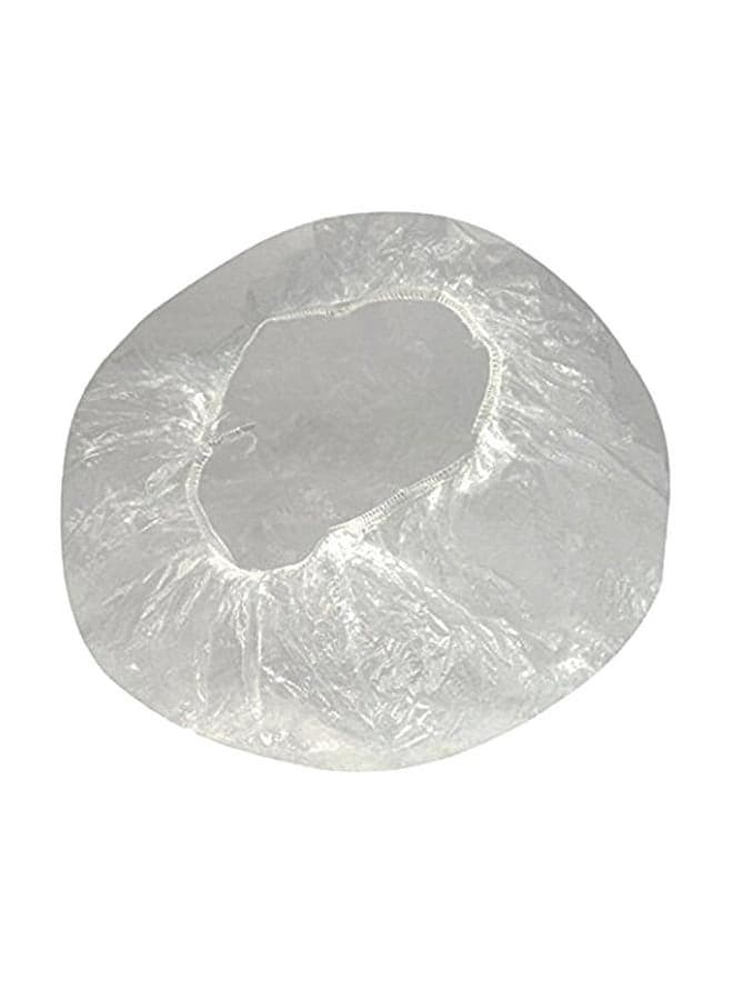 100-Piece Plastic Shower Cap Clear 20grams