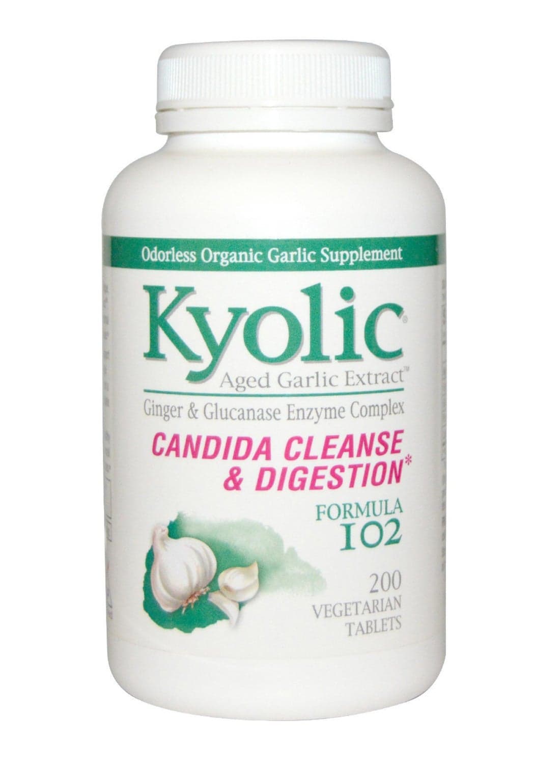 Aged Garlic Extract Candida Cleanse Digestion Formula - 200 Vegetarian Tabs