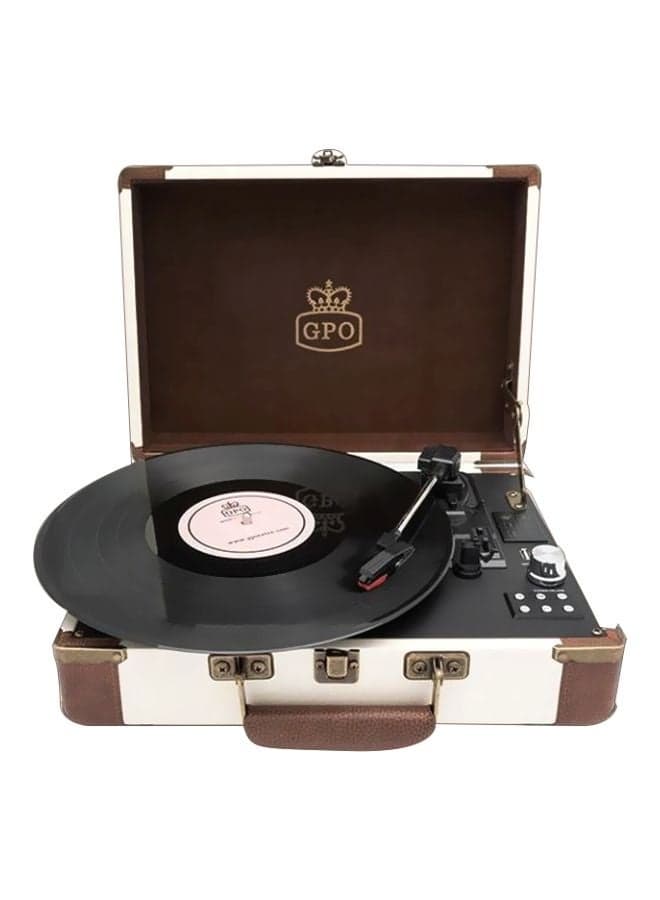 Ambassador Bluetooth Vinyl Record Player 24101711 Cream/Tan