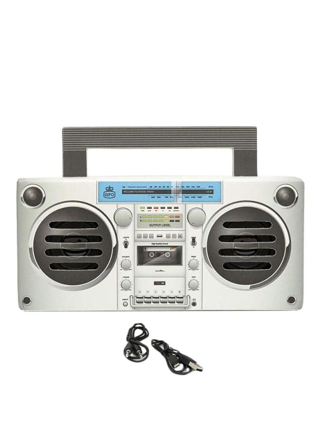 Bronx Bluetooth Boombox Speaker 810BT Silver