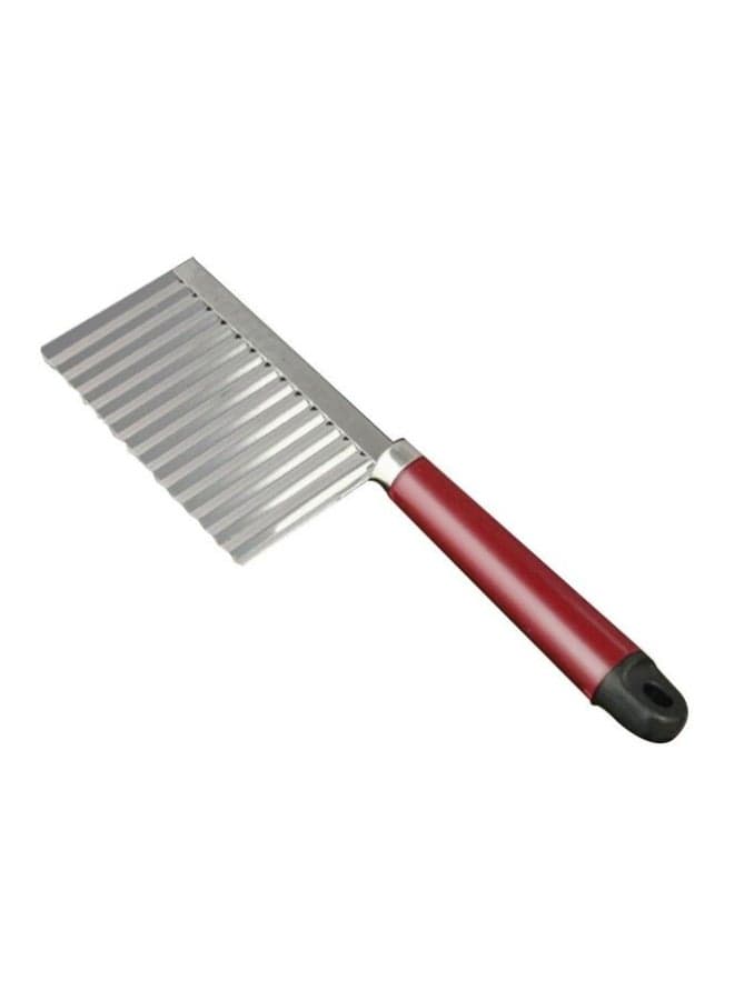 Stainless Steel Potato Waves Crinkle Cutter Silver/Brown/Black 22cm