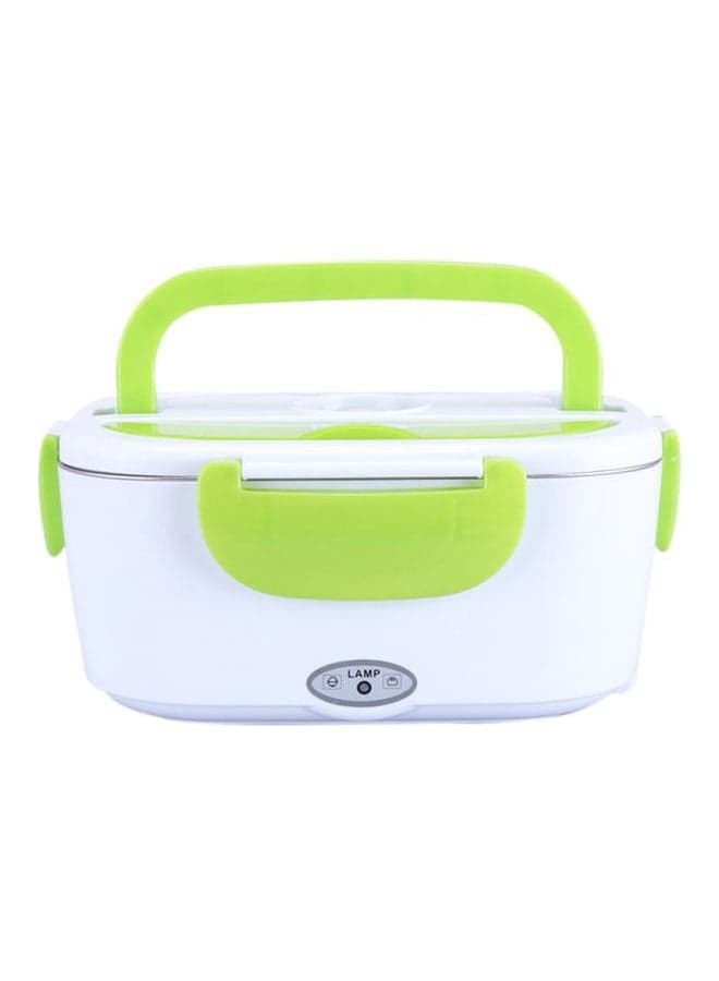 Portable Electric Heating Lunch Box White/Green 238x170x108mm