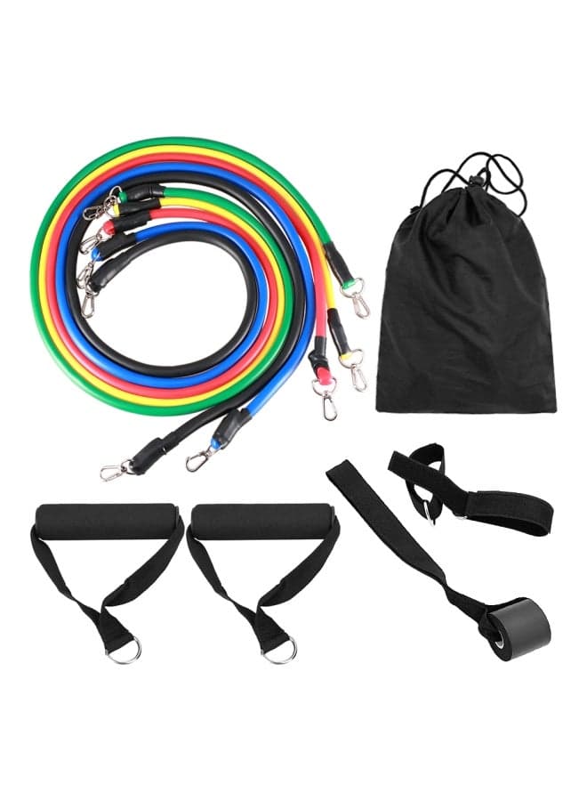 11-Piece Exercise Resistance Loop Bands Set 25x6x20cm