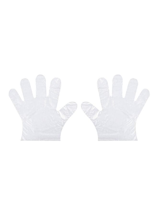 100-Piece Disposable Latex Hand Gloves Clear 24x1x17cm