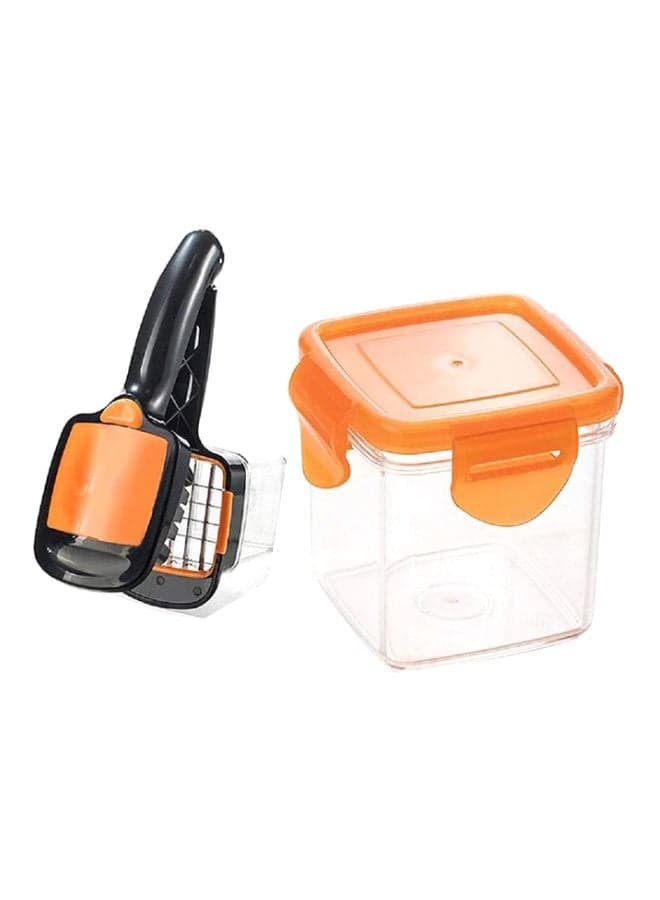 6-Piece Fruit And Vegetable Cutter Black/Orange/Clear One Size