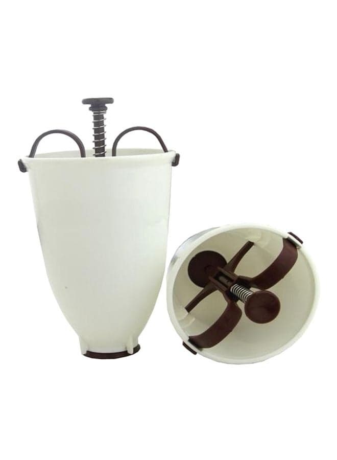 Plastic Donut Maker White/Brown/Silver 6cm