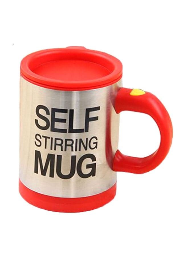 Self Stirring Electric Mug Silver/Red