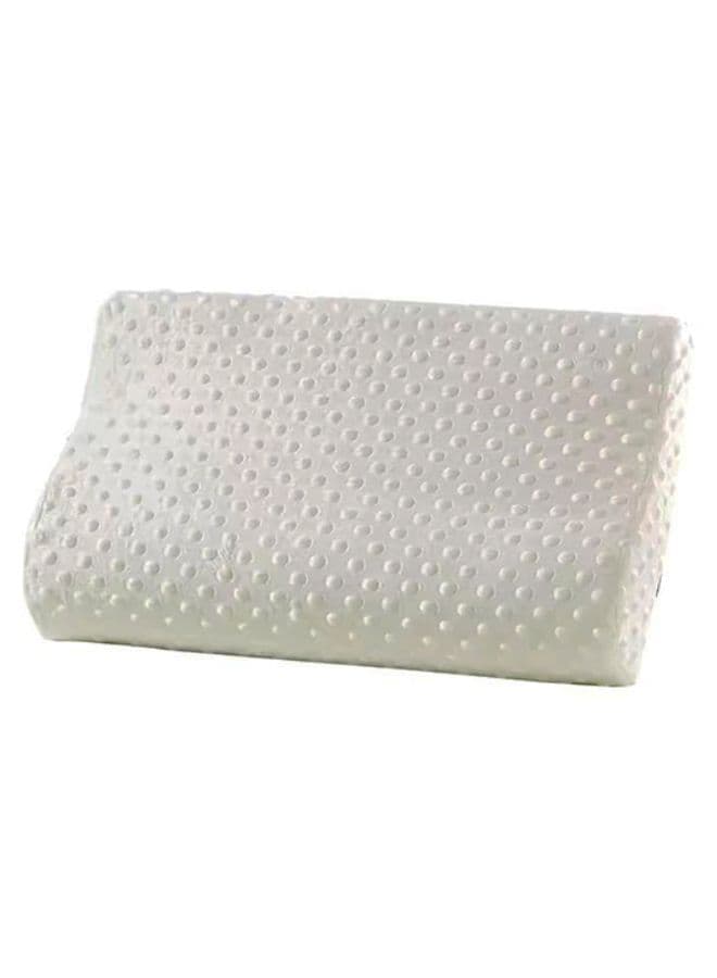 Pain Relief Neck Support Memory Foam Sleep Pillow Cotton White 30 x 50cm