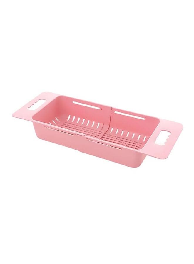 Retractable Adjustment Washing Basket Pink 380x80x180mm