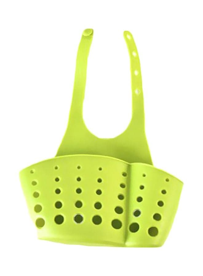 Adjustable Snap-On Sink Drain Storage Basket Green 200x110x70mm