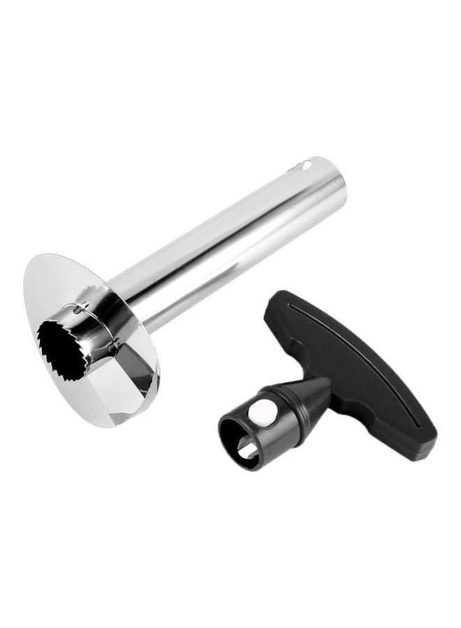 Stainless Steel Pineapple Peeler Silver/Black 83.7x83.7x245mm
