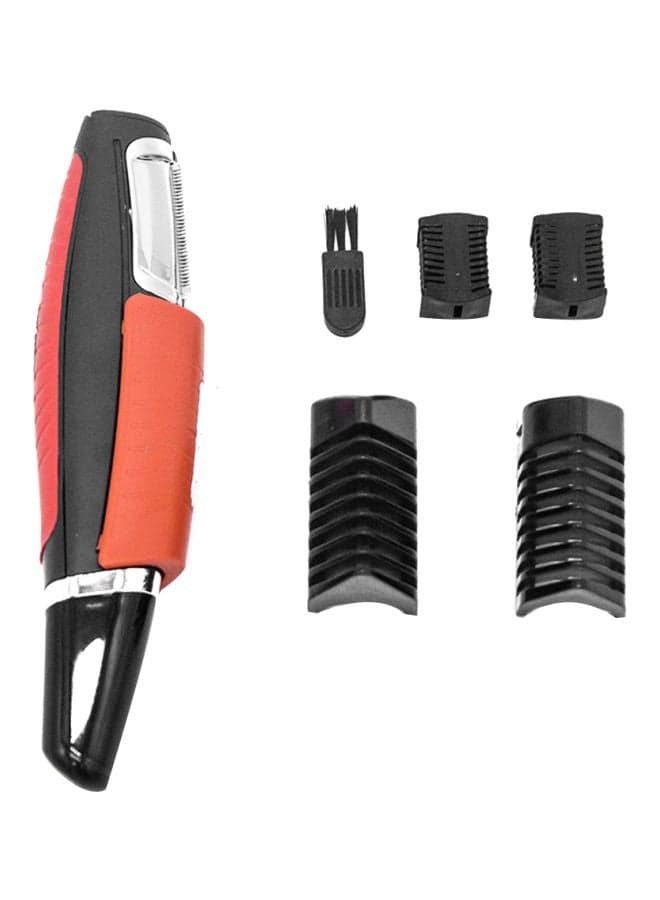 LED Light Multifunctional Trimmer With 4 Combs Black/Orange
