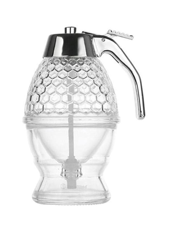 Non-Drip Honey Dispenser Clear/Silver 200ml