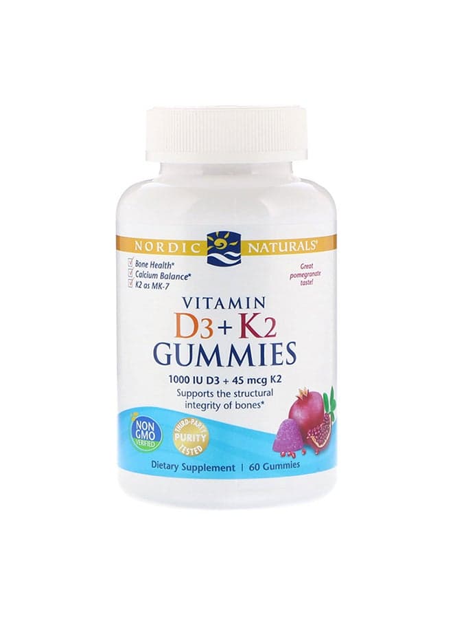 Vitamin D3 Plus K2 - 60 Gummies