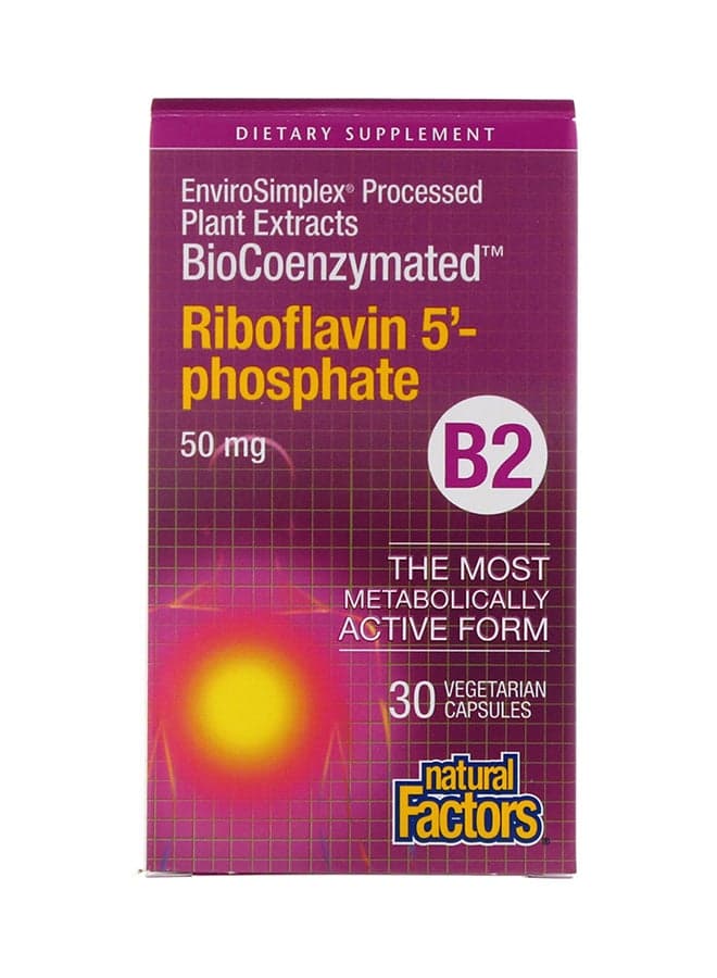 Bio Coenzymated B2 Riboflavin 5 Phosphate - 30 Capsules