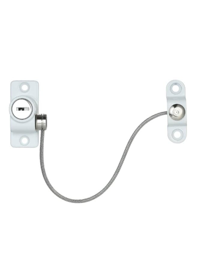 Universal Window Door Cable Lock White/Silver