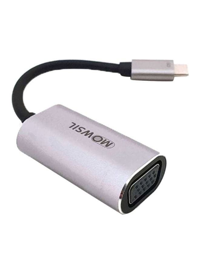 USB-C To VGA Converter Adapter Grey/Black