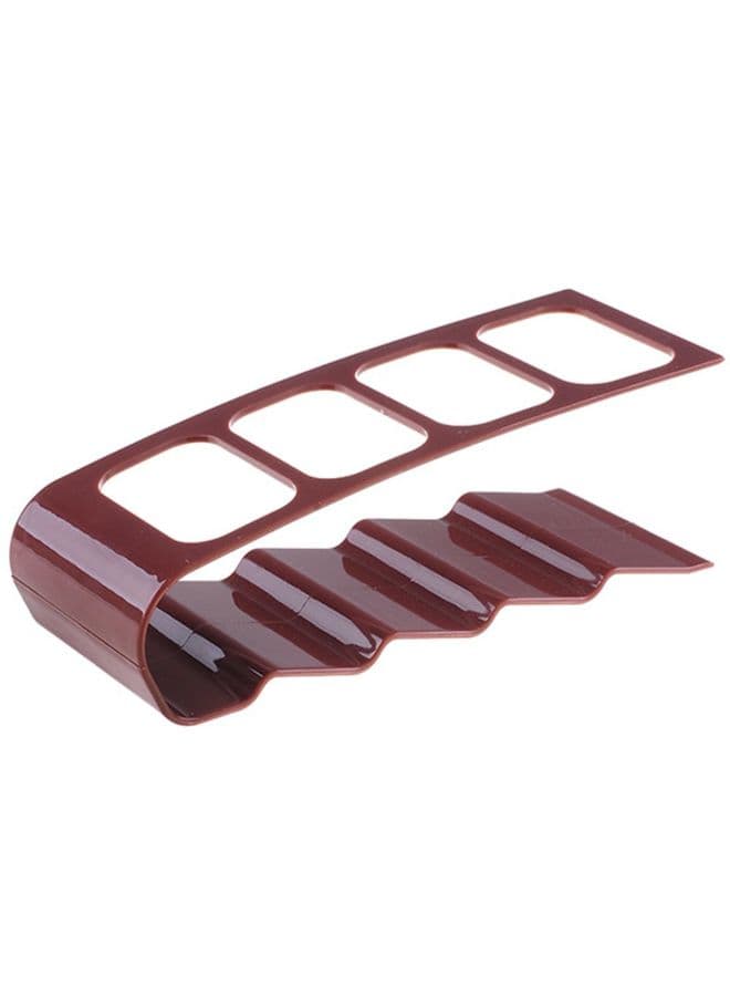 4 Grid Remote Controller Holder Brown 20cm
