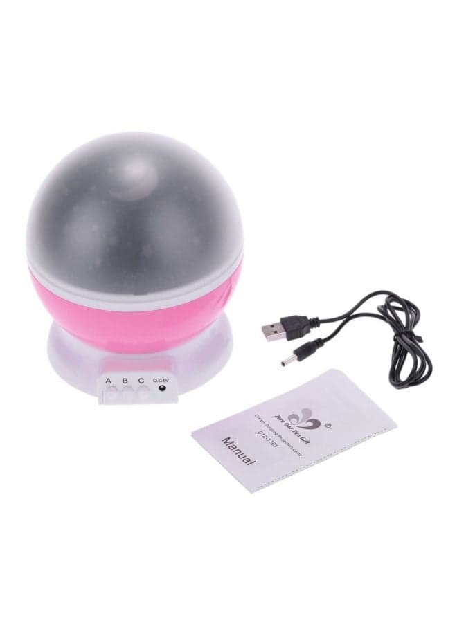 LED Starry Sky Rotating Night Pink/Black/White 14.5cm