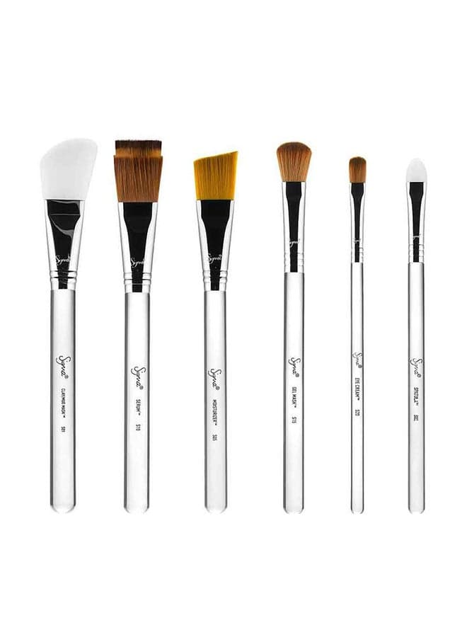 6-Piece Skincare Brush Set Multicolour
