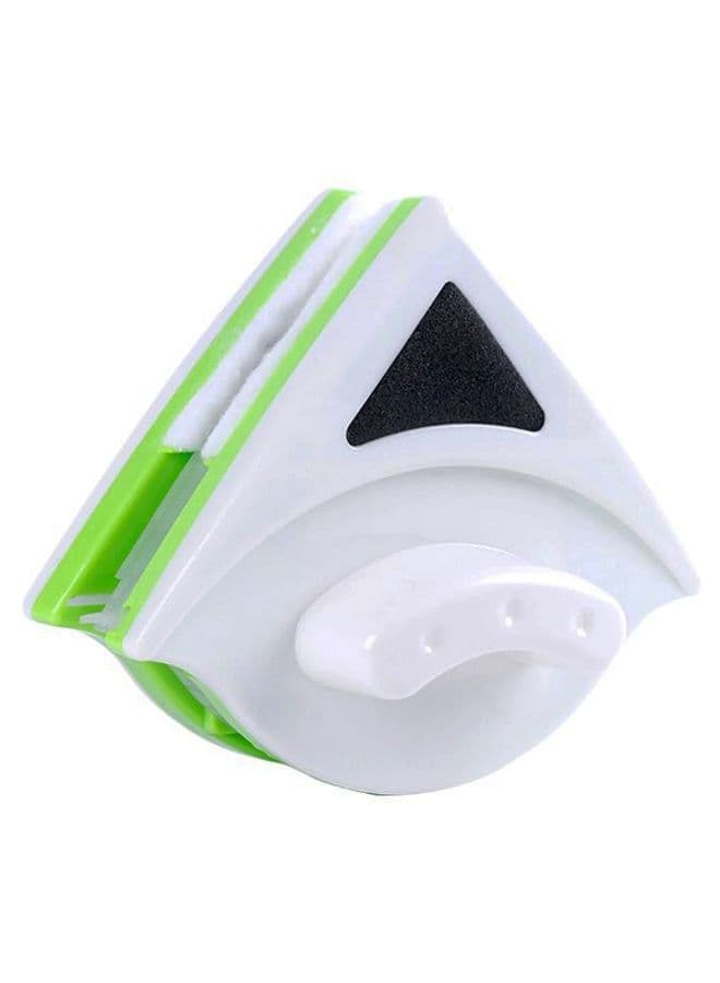 Triangular Magnetic Double Sided Window Cleaner White/Green 17cm