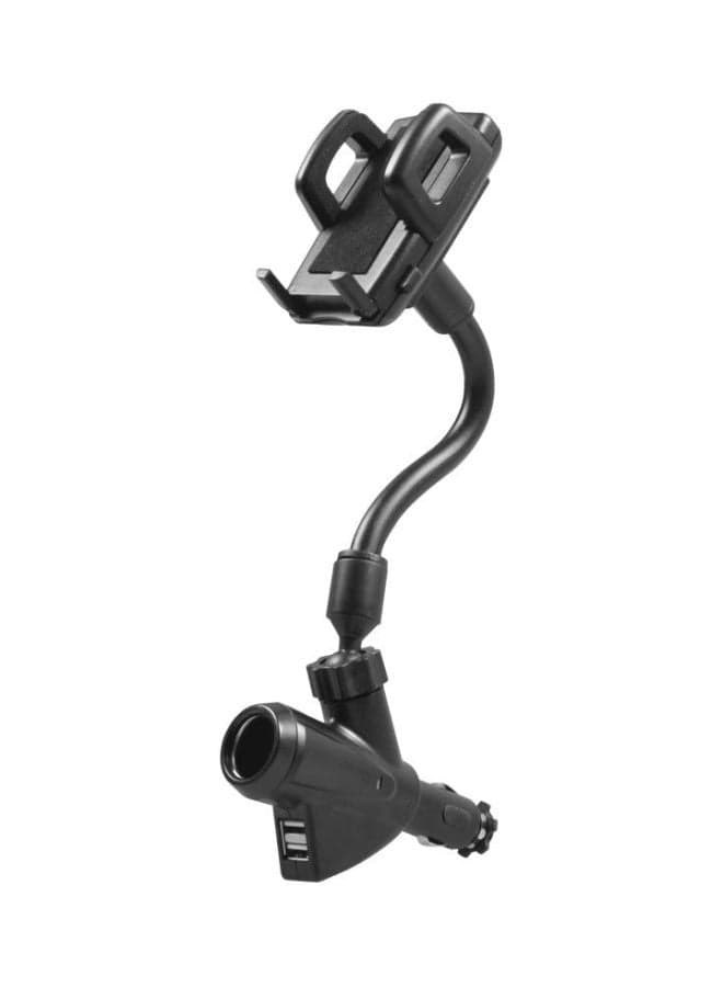 USB Car Mobile Holder Black