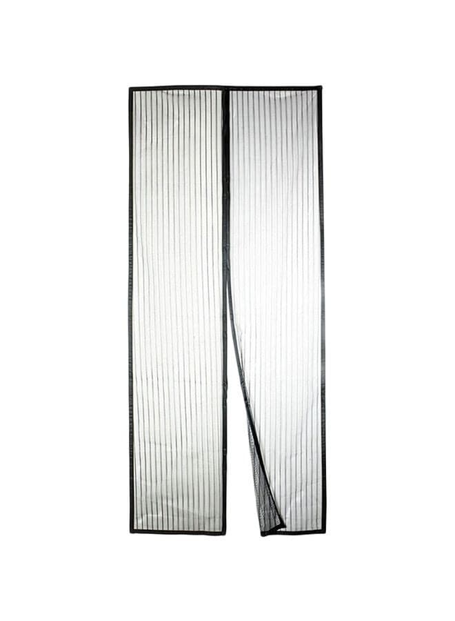 Magnetic Mesh Curtain Screen Door Black 83x0.1x36inch
