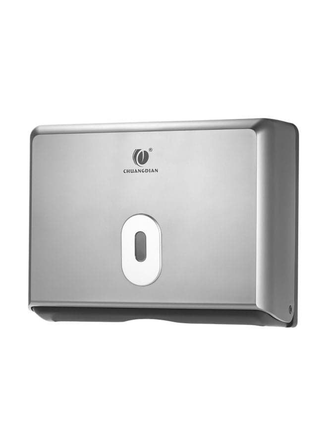 Wall Mounted Tissue Paper Holder Silver 260x100x205mm