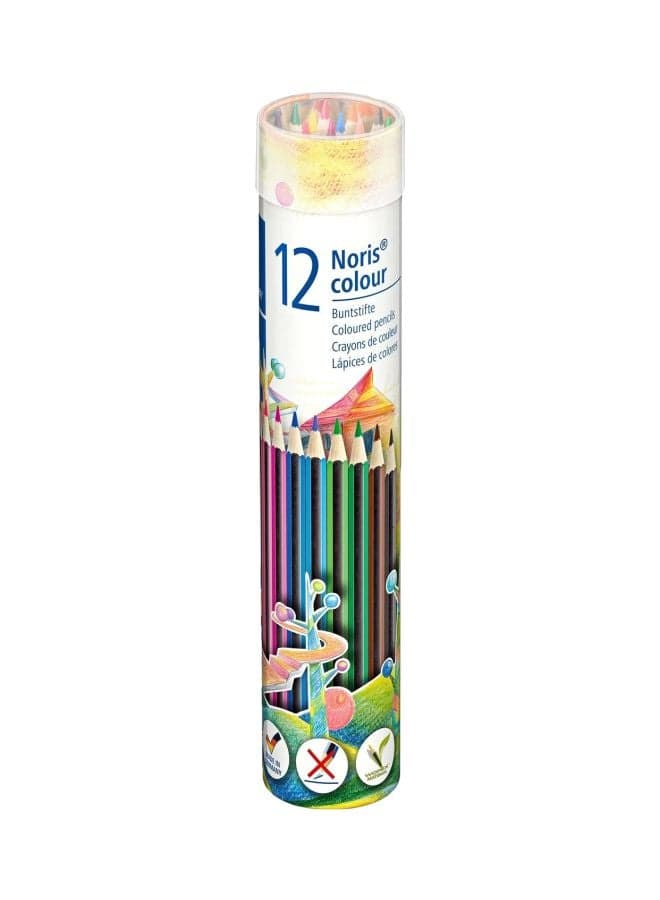 12-Piece Noris Colour Pencil Set Red/Yellow/Green