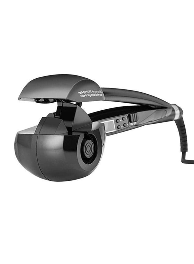 LCD Automatic Iron Hair Curling Black