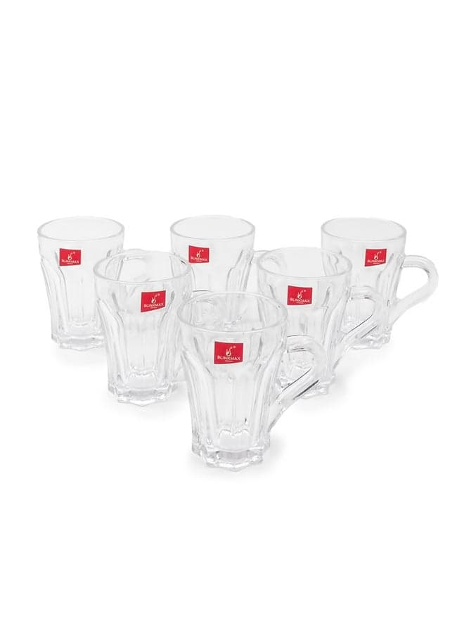6-Piece Tea Glass Clear 21x10x14centimeter