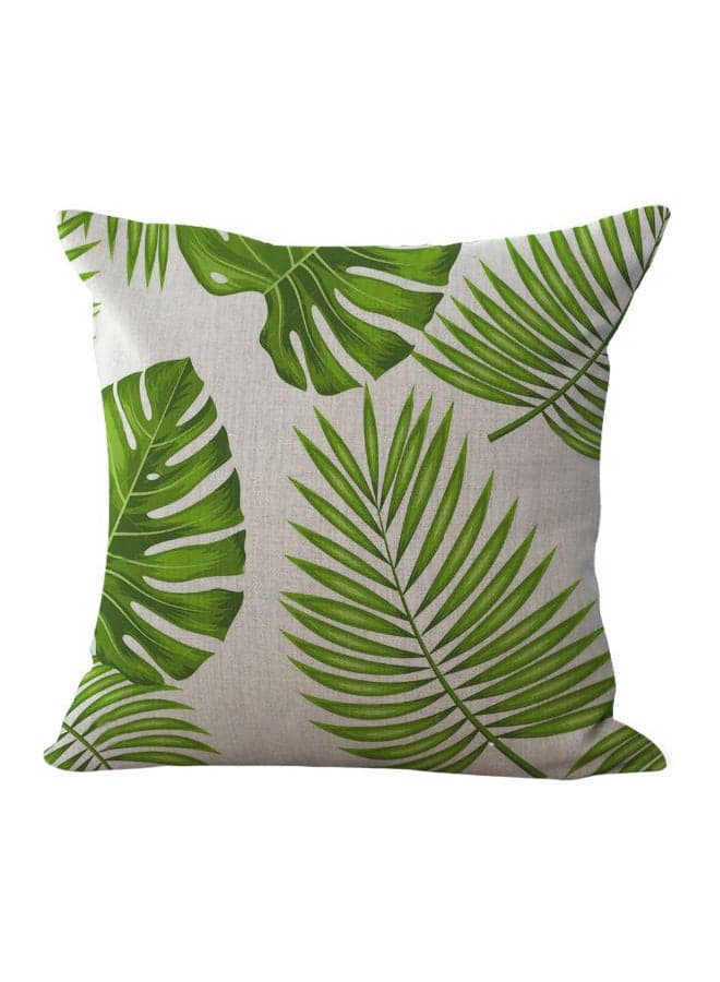 Modern Home Painted Pillow Case Linen Green/White