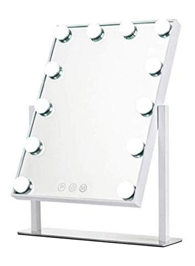 Cosmetic LED  Make Up Vanity Mirror Silver/Clear 47.5 x 36.5centimeter