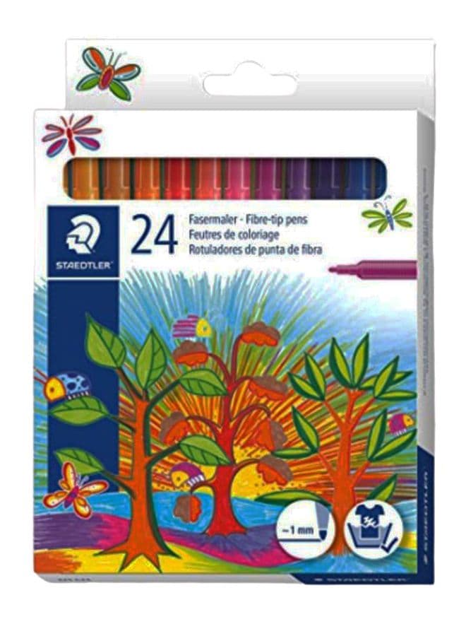 Pack Of 24 Noris Club Fine Nib Pens Multicolour