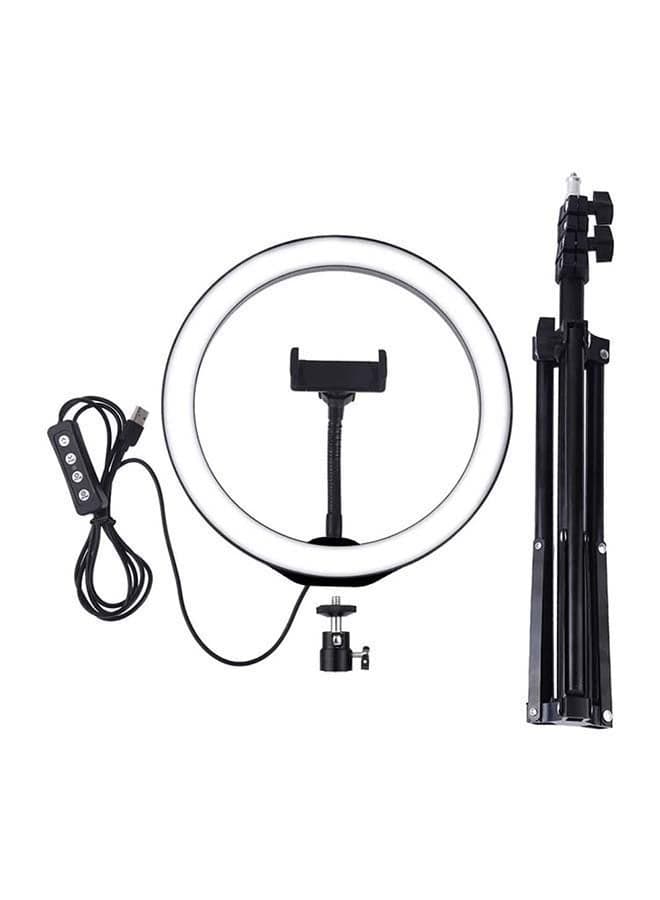12-Inch LED Mobile Phone Ring Light with Stand White