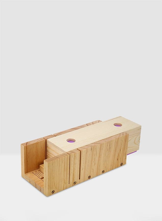 Wooden Soap Loaf Cutter Mould Brown 30x14x14cm