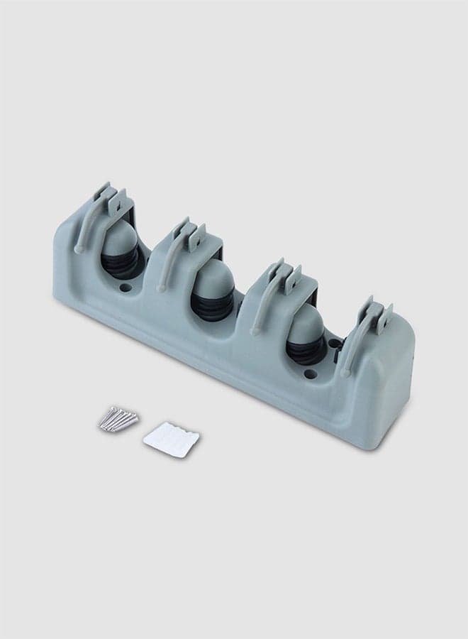 Wall Mounted Mop Organizer Grey