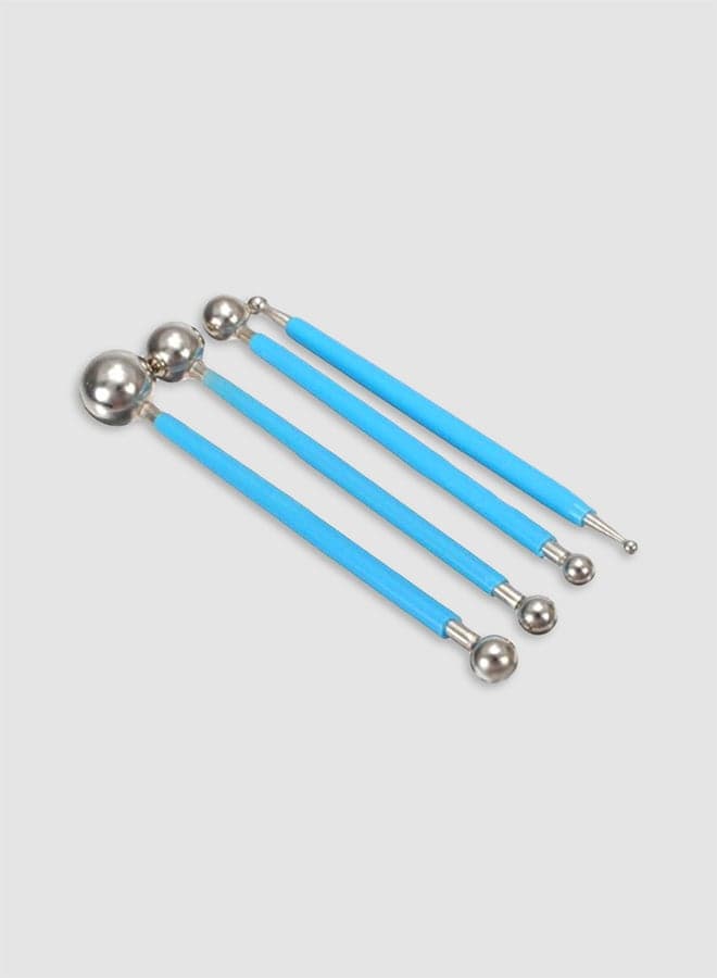 4-Piece Baking Cake Tools Blue 13x4x3centimeter