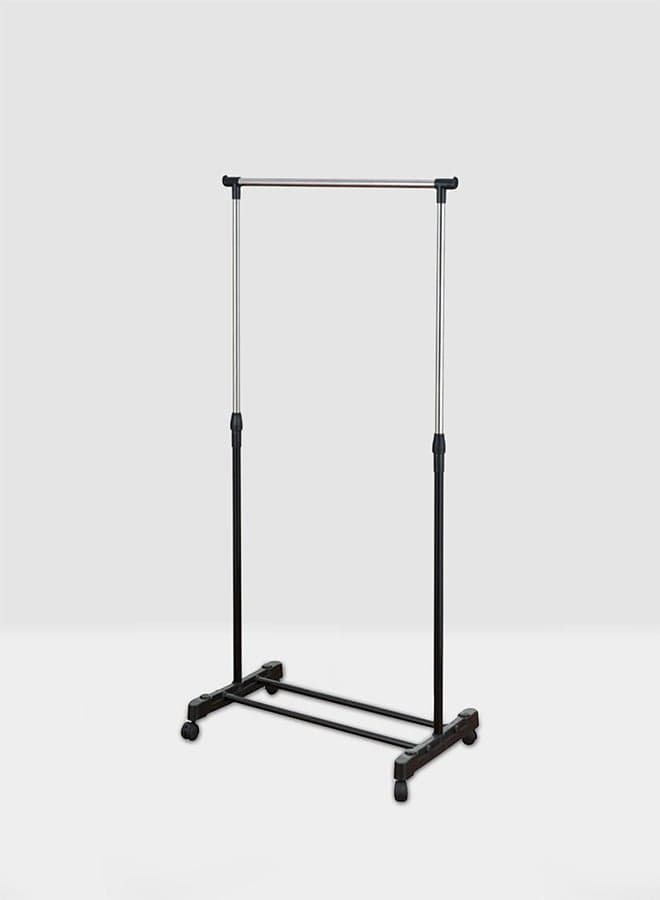 Stainless Steel Garment Rack Black/Silver 80x42x96-165cm