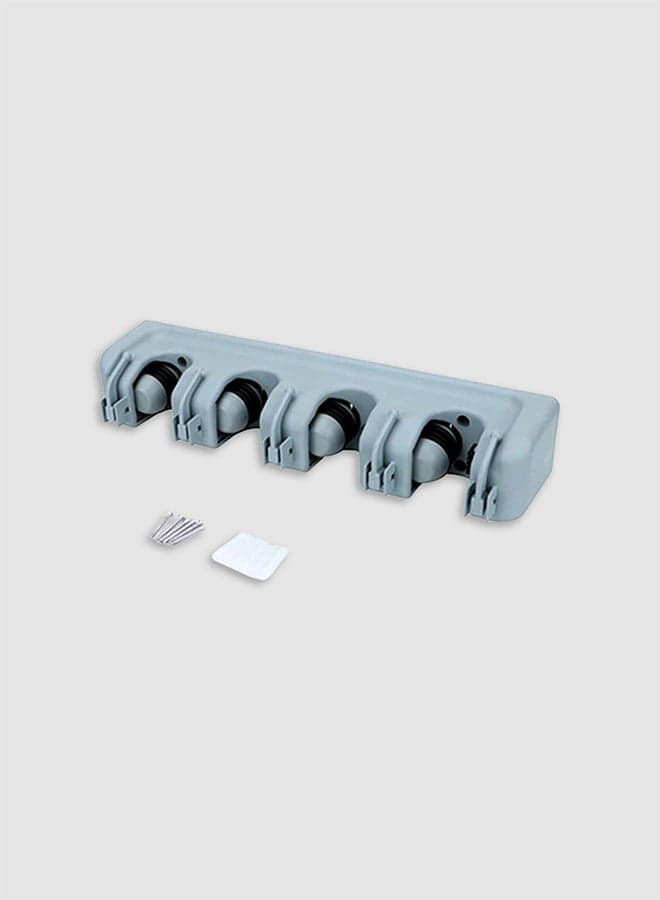 Wall Mounted Mop Organizer White 25x6cm