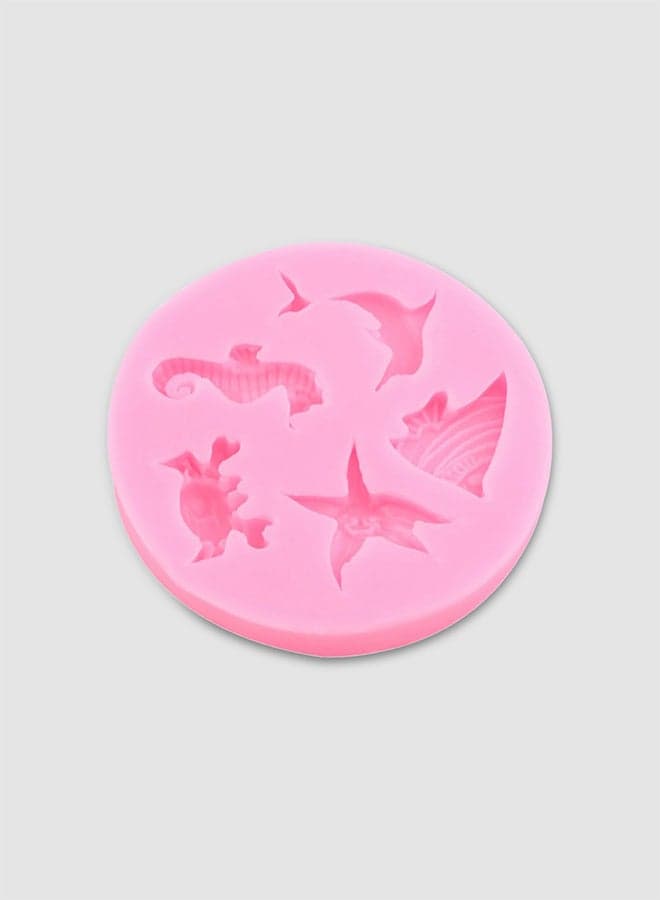 Silicone Cake Mould Pink 5.5x5.5x1cm