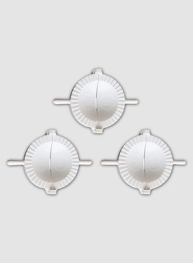 3-Piece Dumplings Mould Set White 33grams