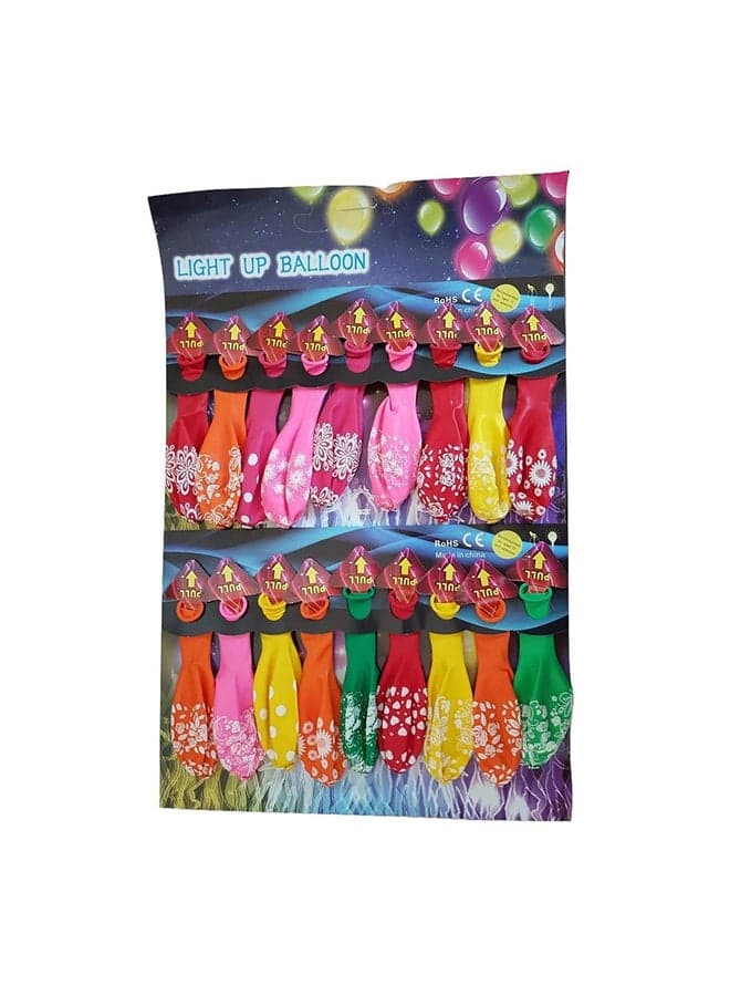 Pack Of 18 LED Light-Up Balloon Set