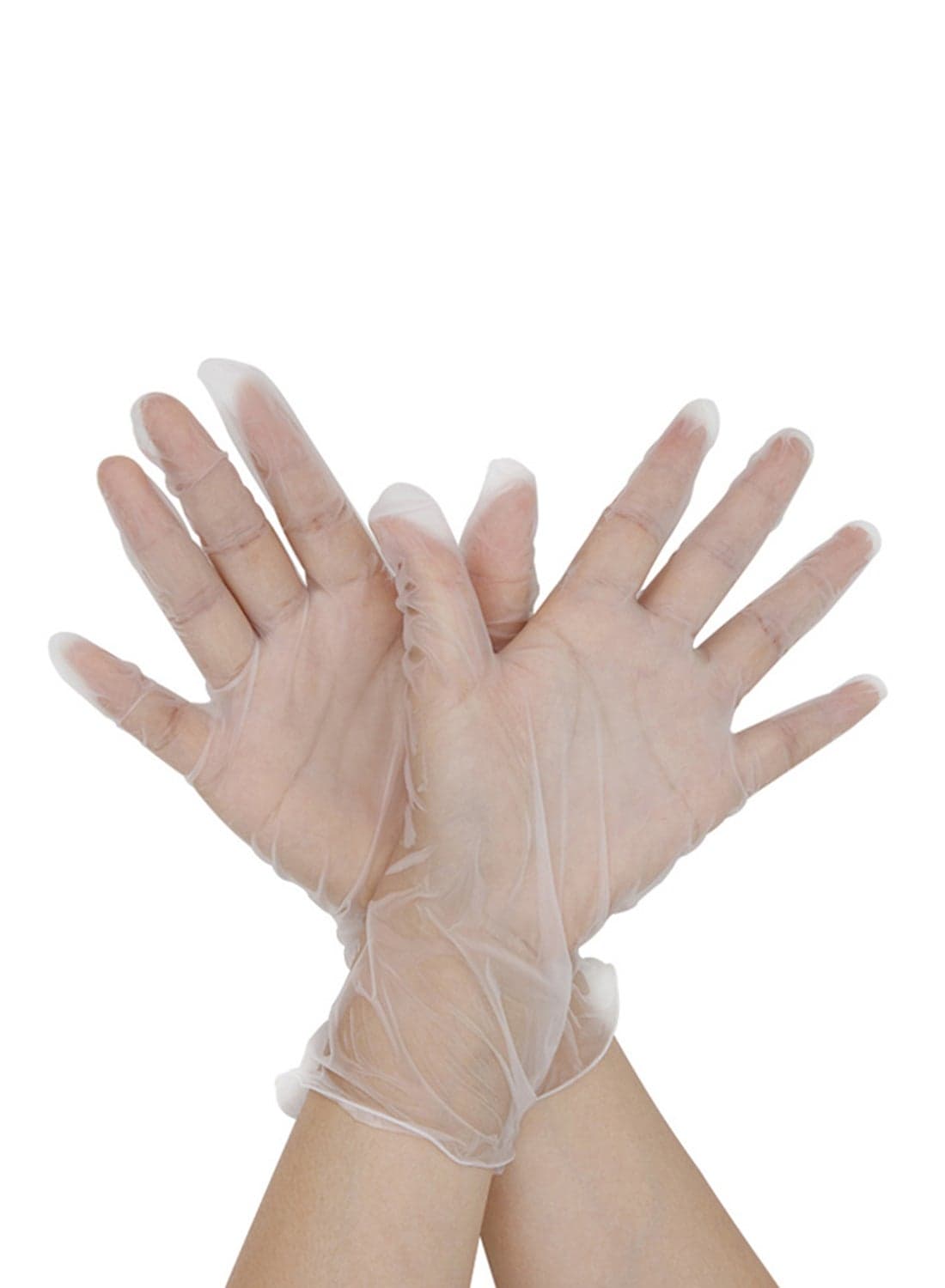 100-Piece Disposable Vinyl Gloves Transparent 13x7x24cm Transparent 13x7x24cm
